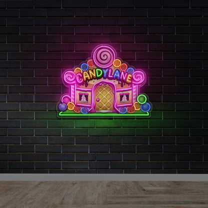 CANDY LANE - Premium Neon Artwork