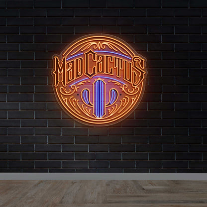 Mad Cactus - Premium Neon Artwork