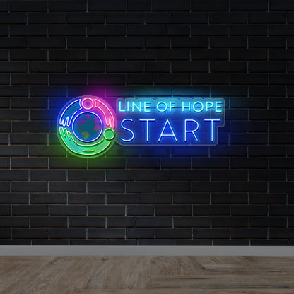 LINE OF HOPE START - Premium Neon Artwork