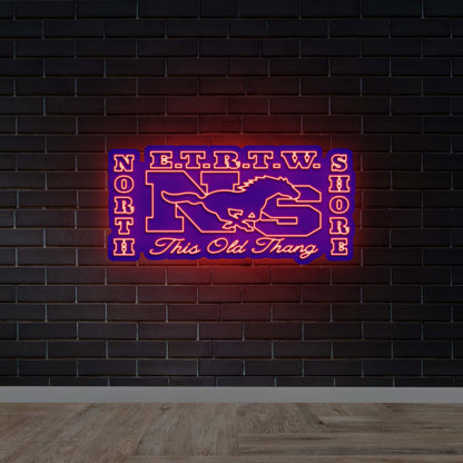 E,T,R,T,W | Navy Blue Backing - Premium Neon Artwork