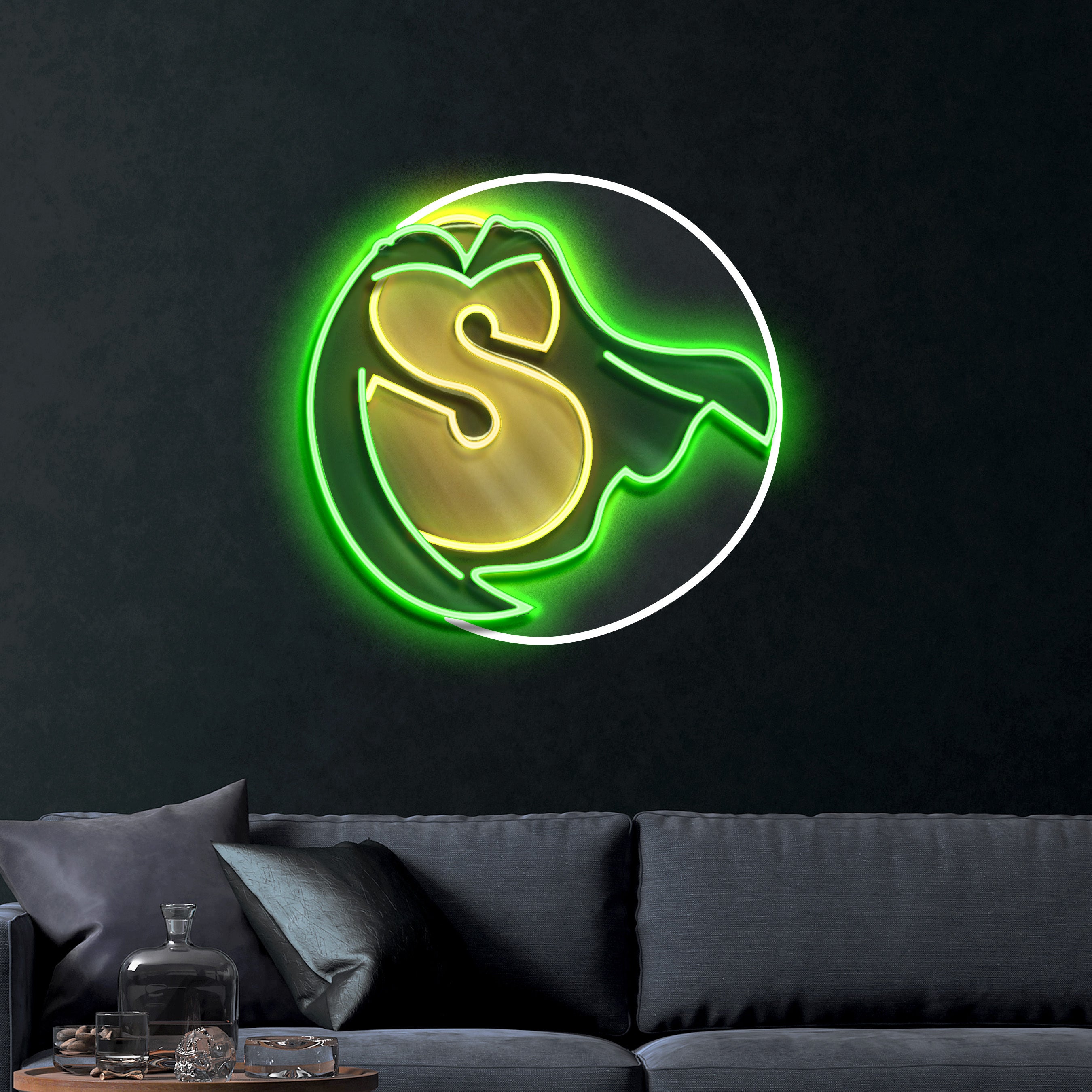 S on a cape – Premium Neon Artwork