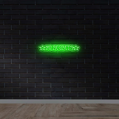 NO REGRETS - Premium Neon Artwork
