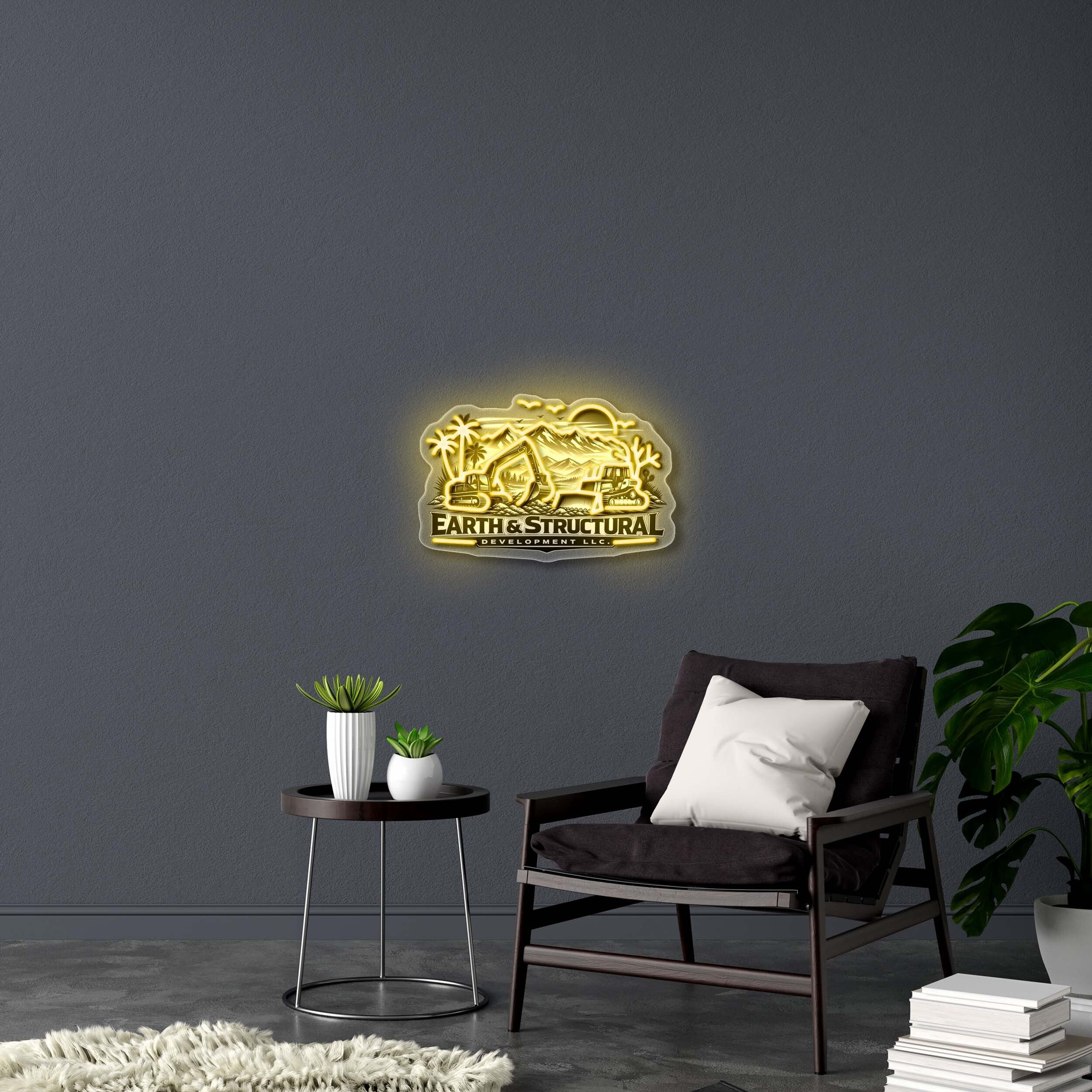 EARTH & STRUCTURAL - Premium Neon Artwork