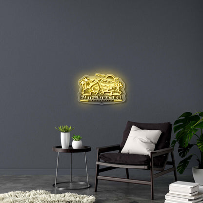 EARTH & STRUCTURAL - Premium Neon Artwork