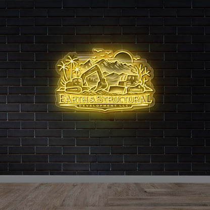 EARTH & STRUCTURAL - Premium Neon Artwork
