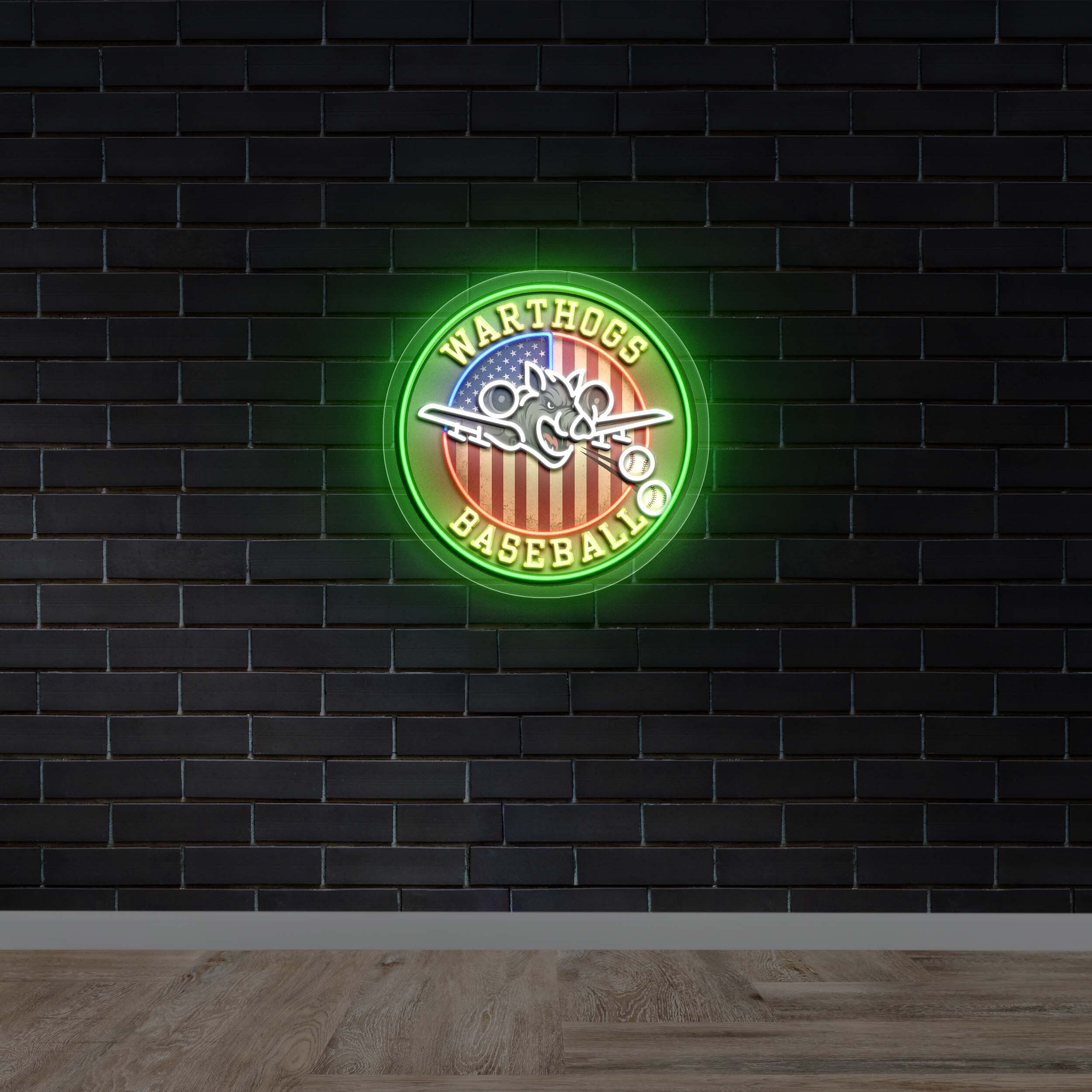 WARTHOGS BASEBALL - Premium Neon Artwork