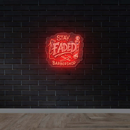 STAY FADED BARBERSHOP | 2nd Version - Premium Neon Artwork
