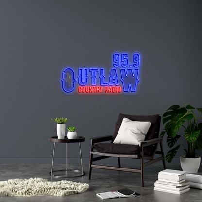 95.9 OUTLAW - Premium Neon Artwork