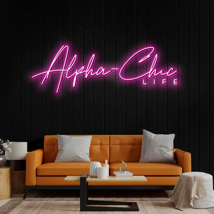 Alpha Chic - Premium Neon Artwork