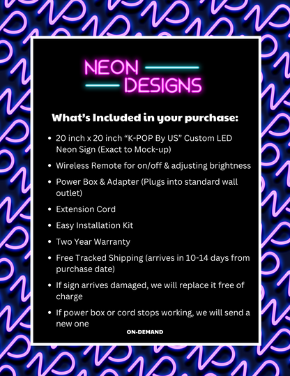 K-POP By US - Premium Neon Artwork