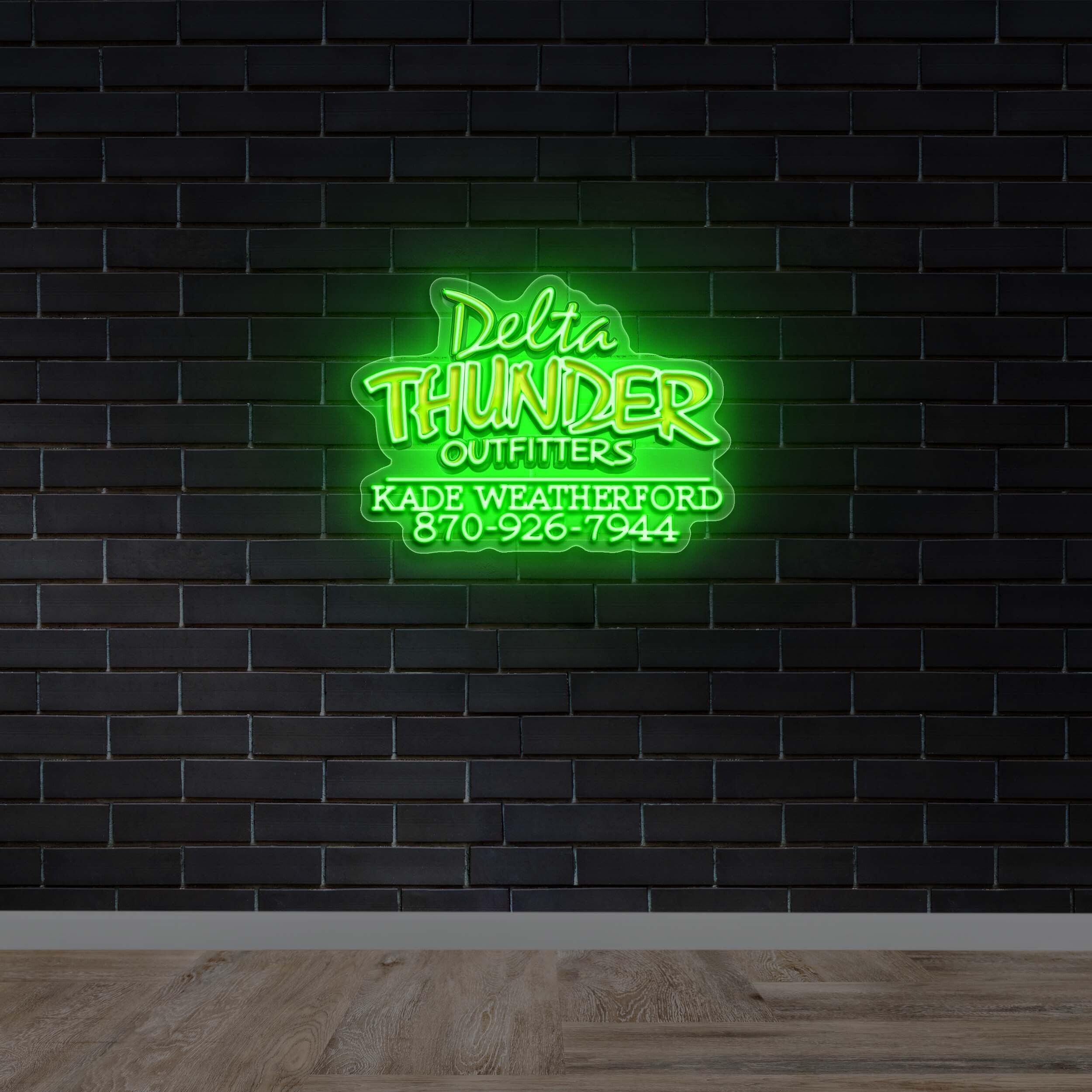 Delta Thunder Outfitters - Premium Neon Artwork