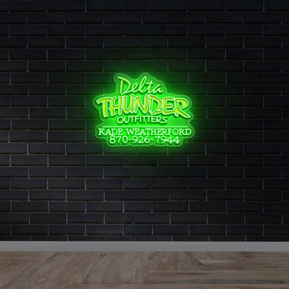 Delta Thunder Outfitters - Premium Neon Artwork