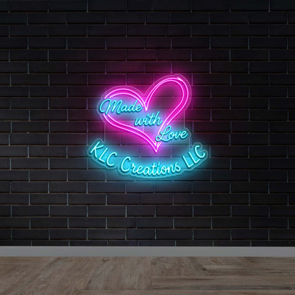 Made with Love - Premium Neon Artwork