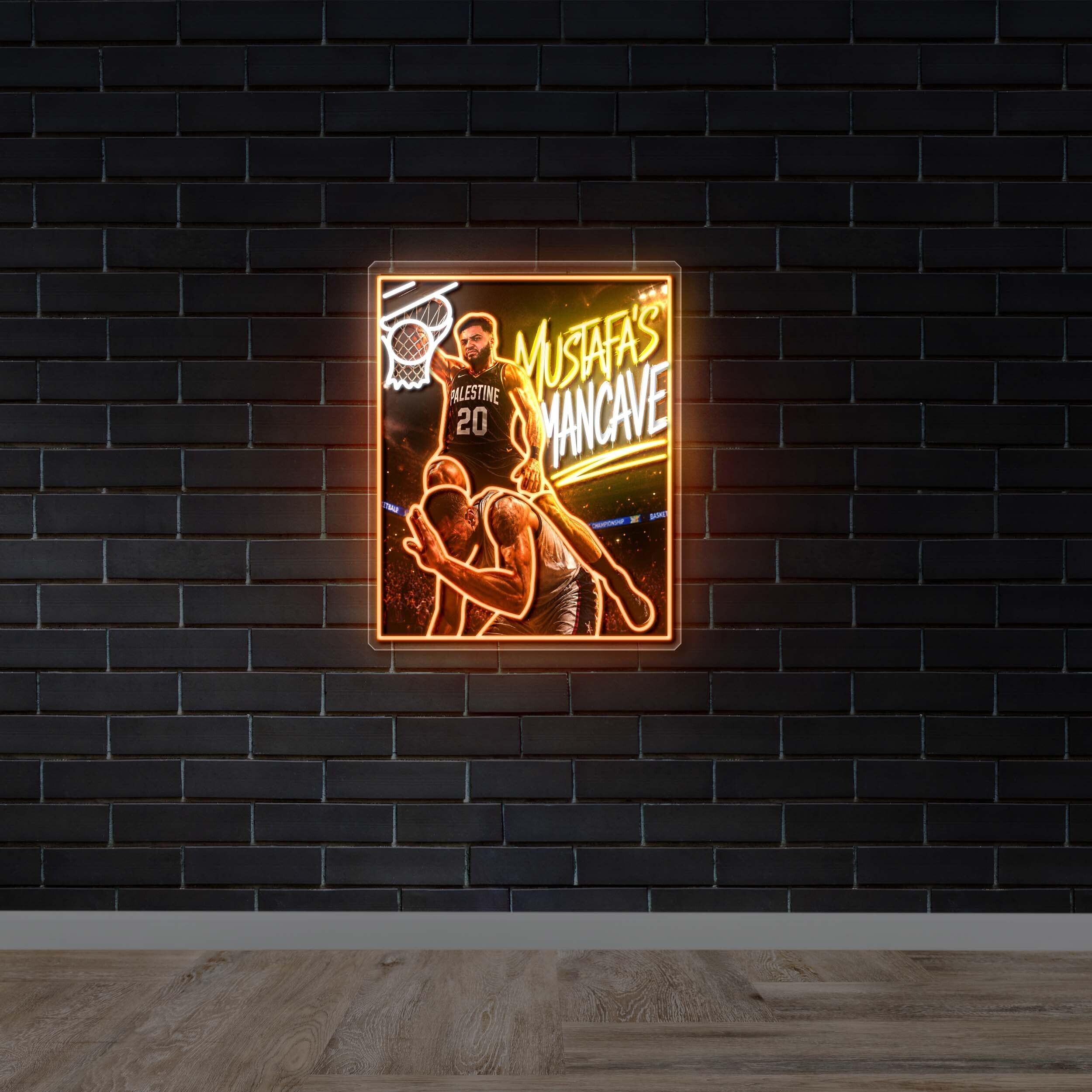 MUSTAFA'S MANCAVE - Premium Neon Artwork