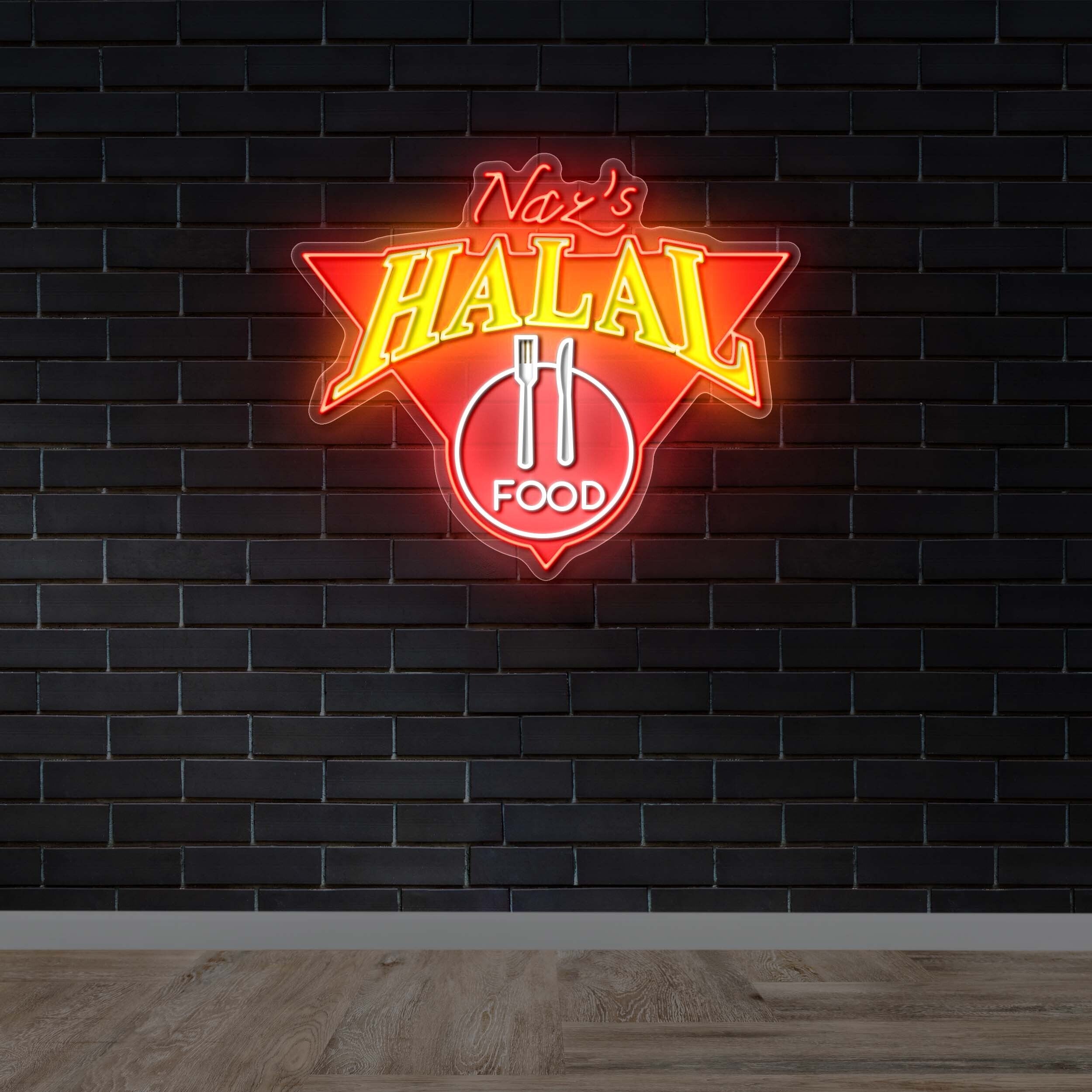 Naz's Halal Food - Premium Neon Artwork
