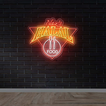 Naz's Halal Food - Premium Neon Artwork