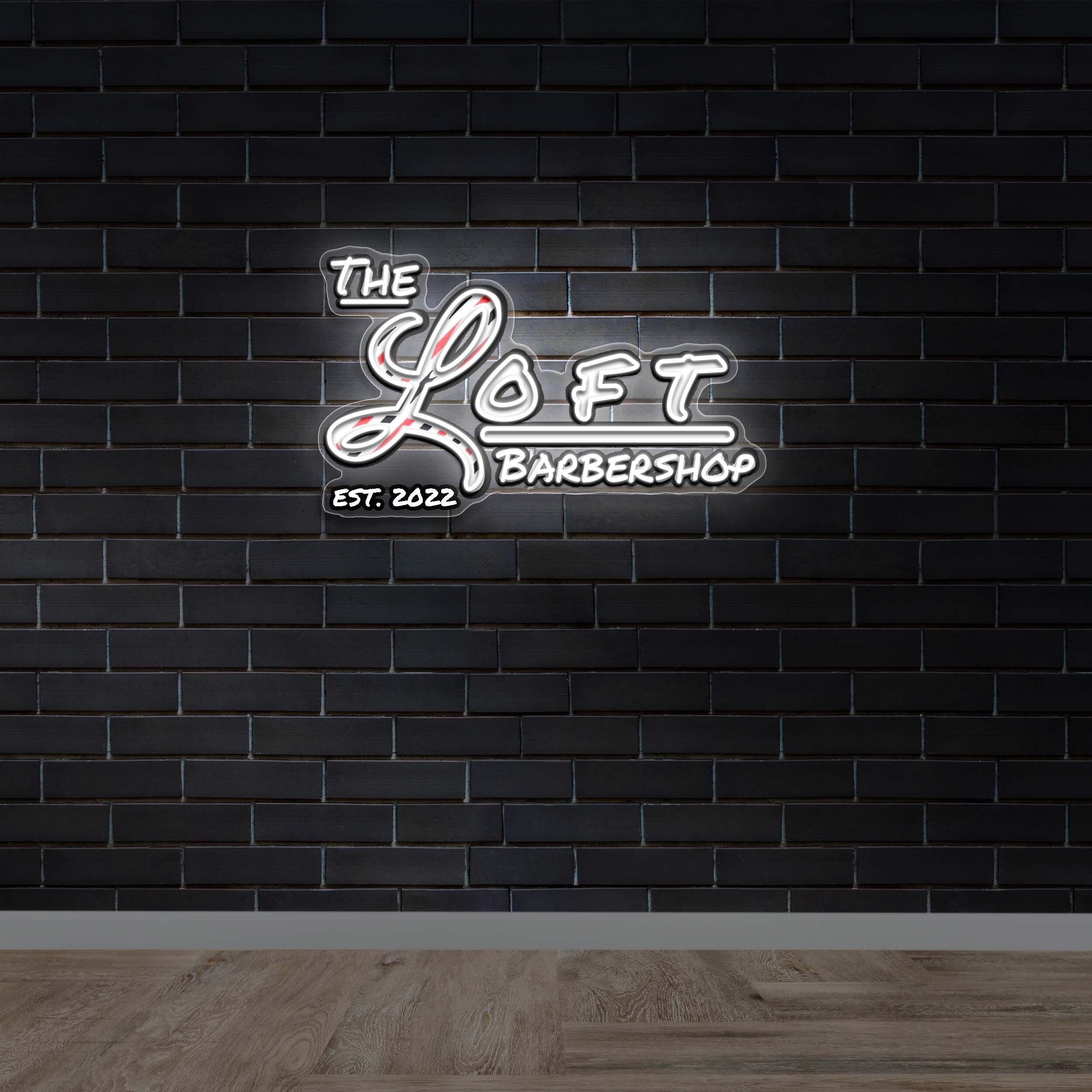 The Loft Barbershop - Premium Neon Artwork