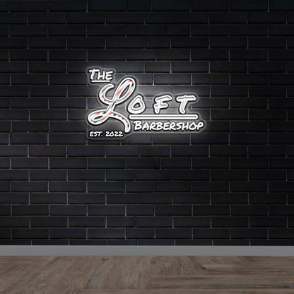 The Loft Barbershop - Premium Neon Artwork