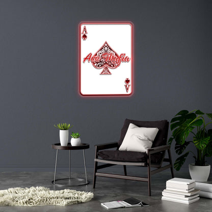 Ace Mafia - Premium Neon Artwork