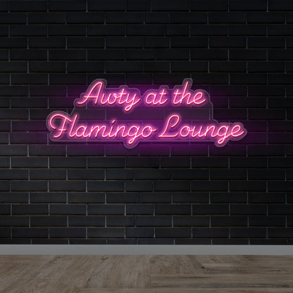 Awty at the Flamingo Lounge - Premium Neon Artwork