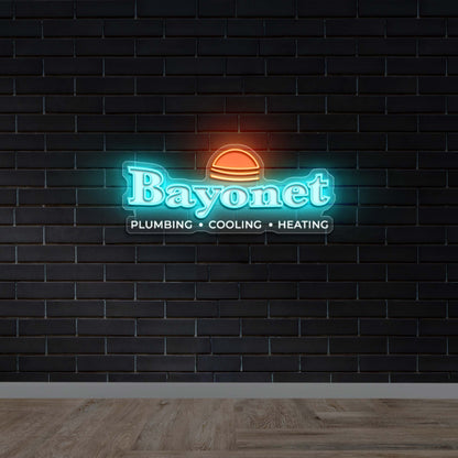 Bayonet Plumbing Cooling Heating - Premium Neon Artwork
