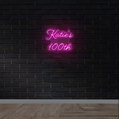 Katie's 100th - Premium Neon Artwork