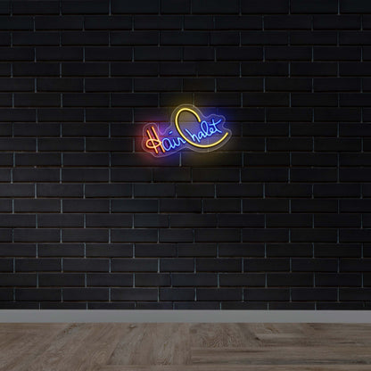 Hair Chalet - Premium Neon Artwork
