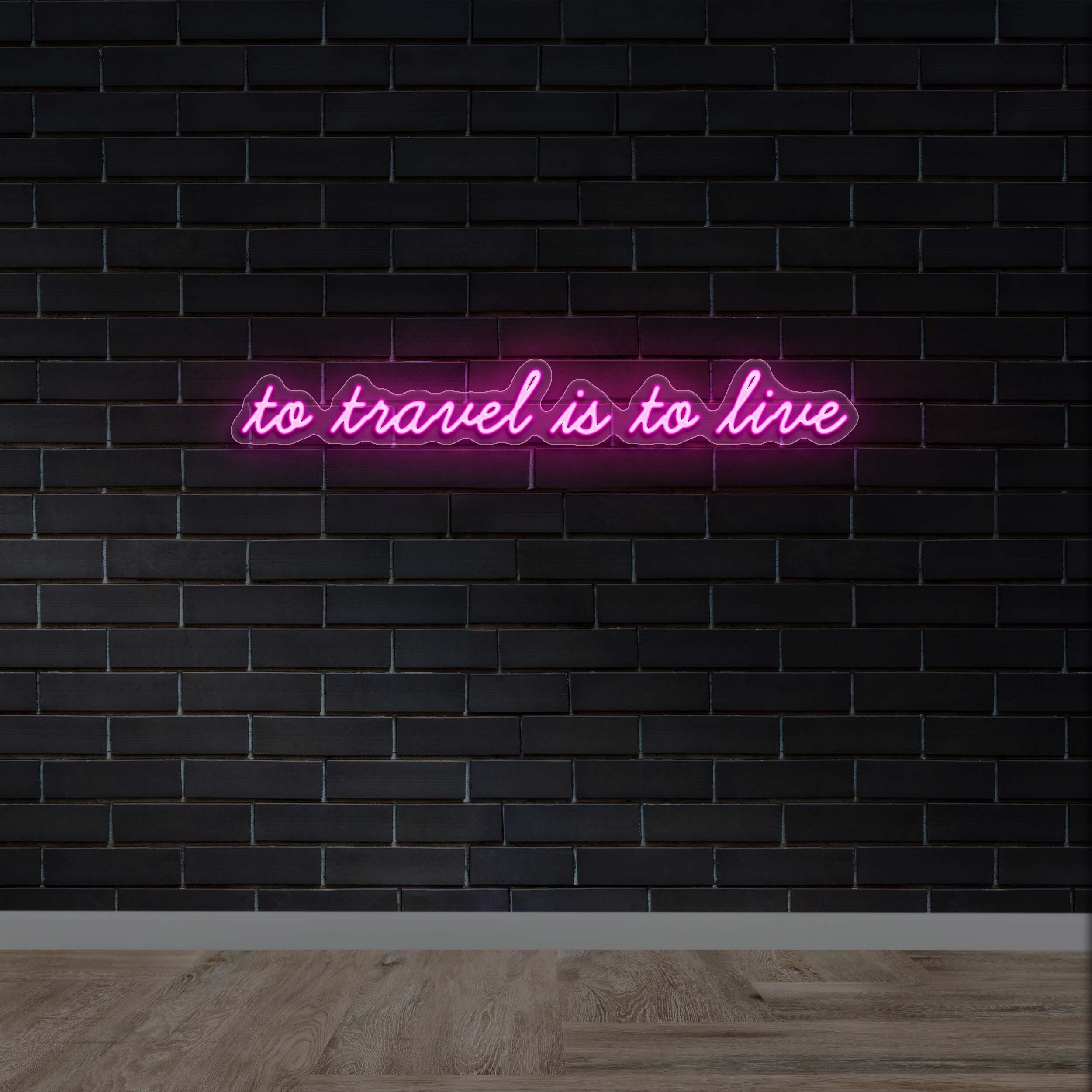 to travel is to live - Premium Neon Artwork