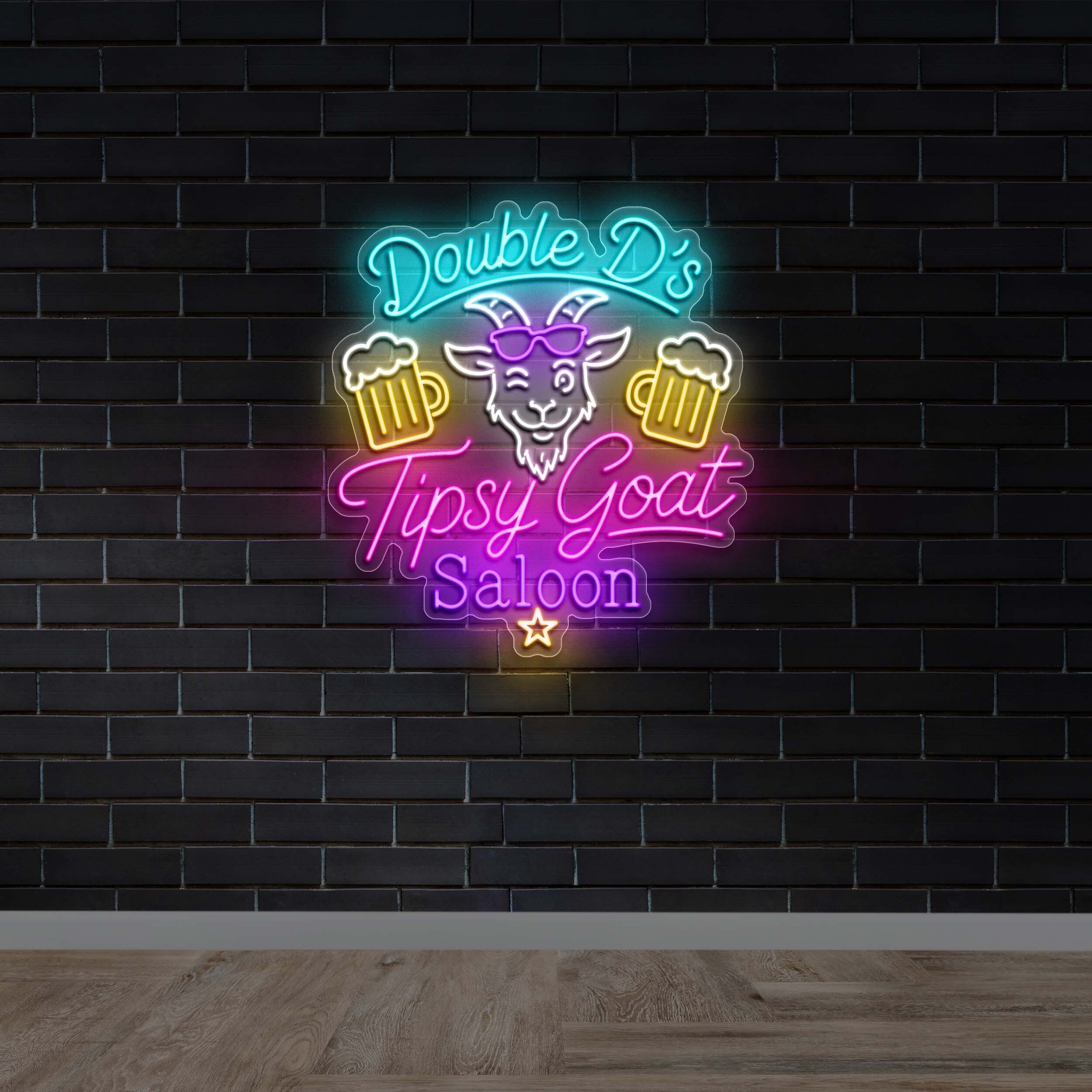Double D's Tipsy Goat Saloon | 2nd Version - Premium Neon Artwork