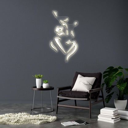Mother's Embrace - Premium Neon Artwork
