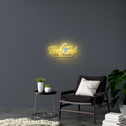 Boozy Owl - Premium Neon Artwork