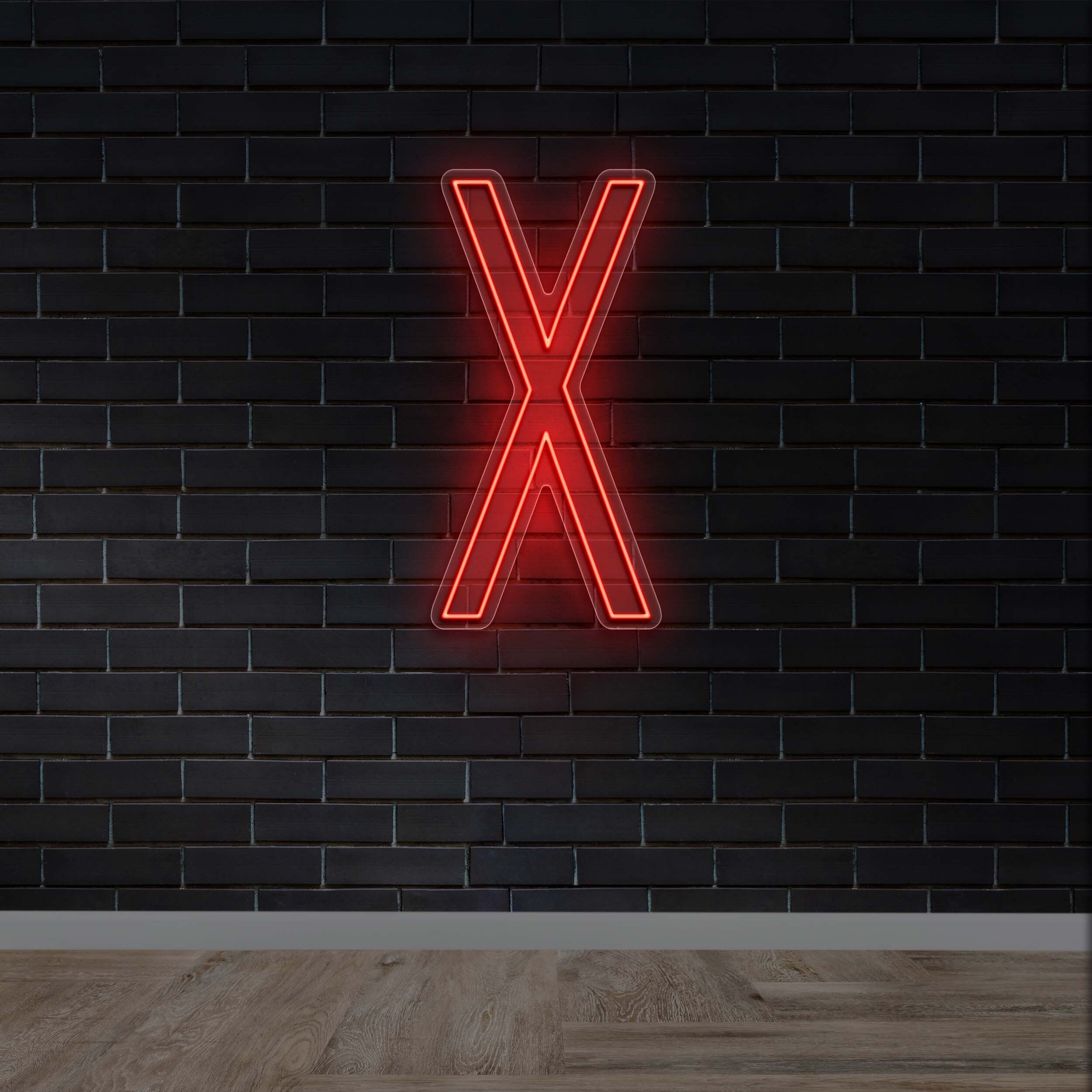 X -  Premium Neon Artwork