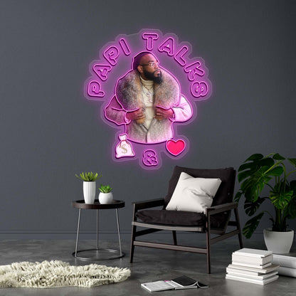 PAPI TALKS - Premium Neon Artwork