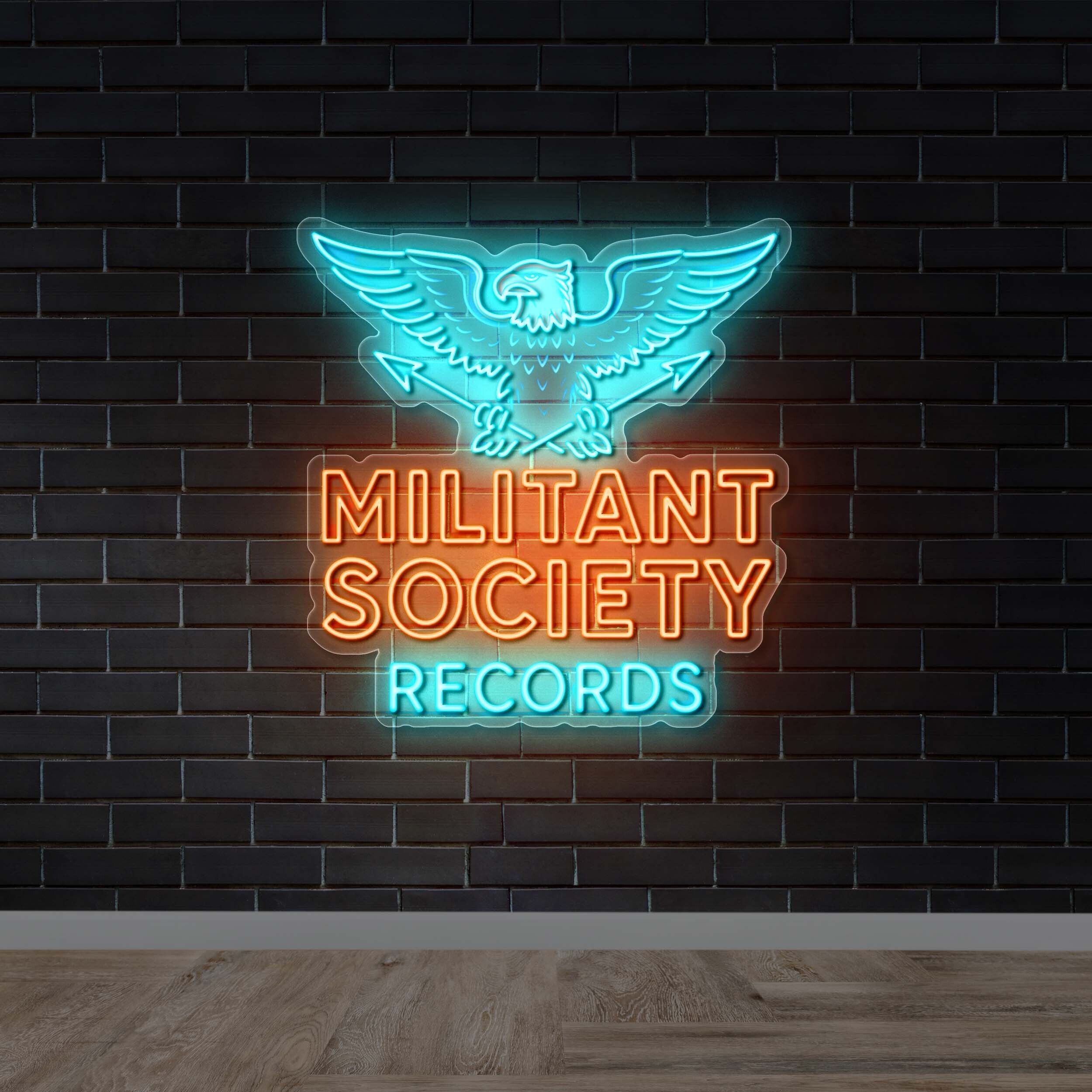 Militant Society Records - Premium Neon Artwork