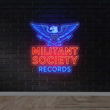 Militant Society Records - Premium Neon Artwork