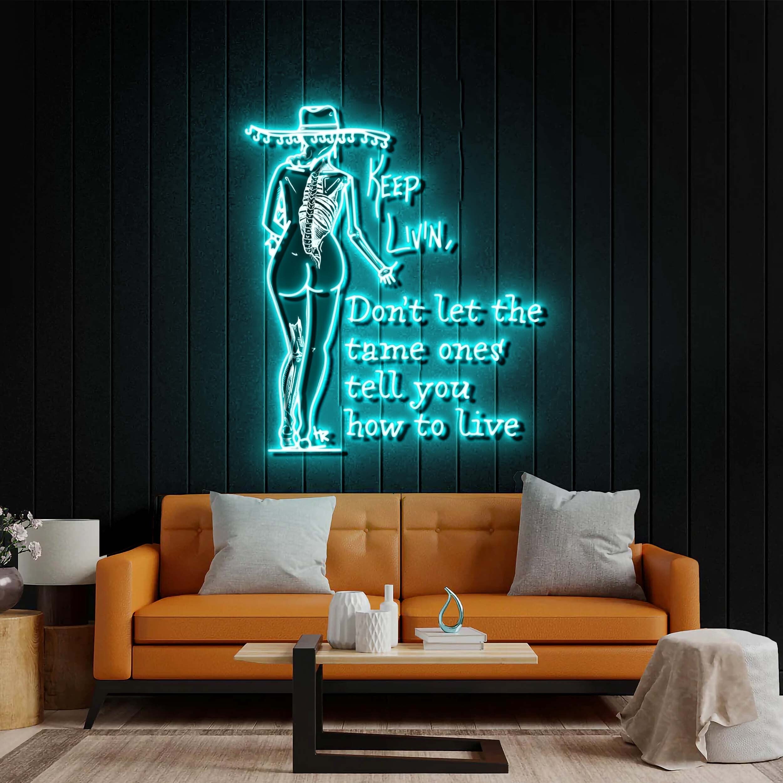 KEEP LIVIN' - Premium Neon Artwork