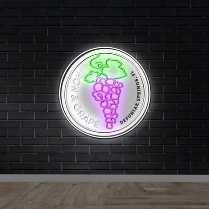 IRON & GRAPE - Premium Neon Artwork