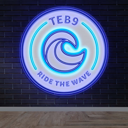 TEB9 Ride The Wave - Premium Neon Artwork