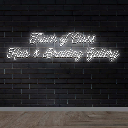 Touch of Class Hair & Braiding Gallery - Premium Neon Artwork