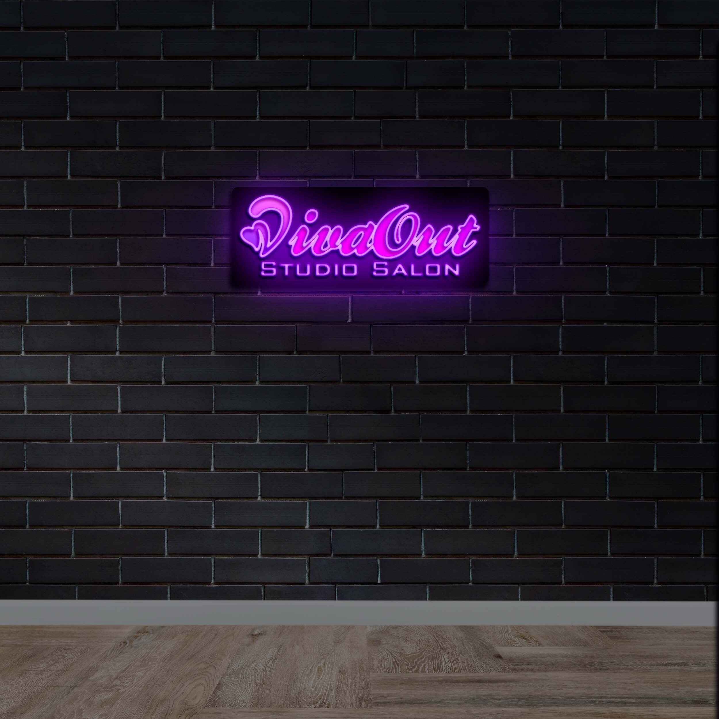 DivaOut Studio Salon - Premium Neon Artwork