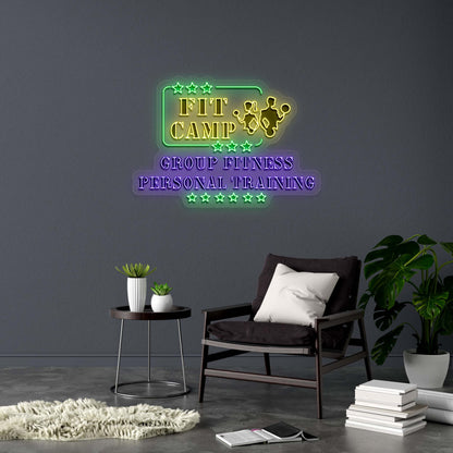 FIT CAMP - Premium Neon Artwork