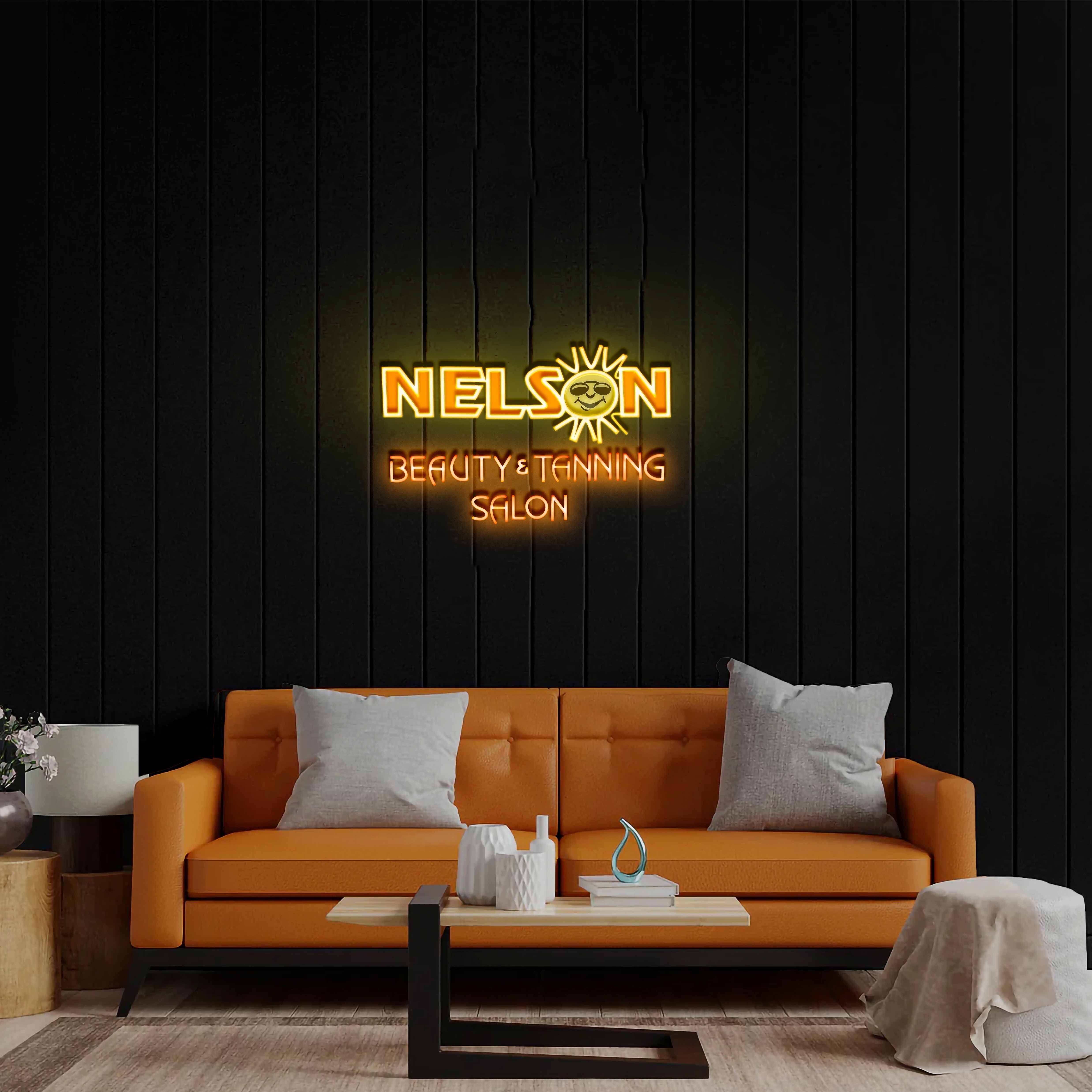 Nelson Beauty Tanning - Premium Neon Artwork