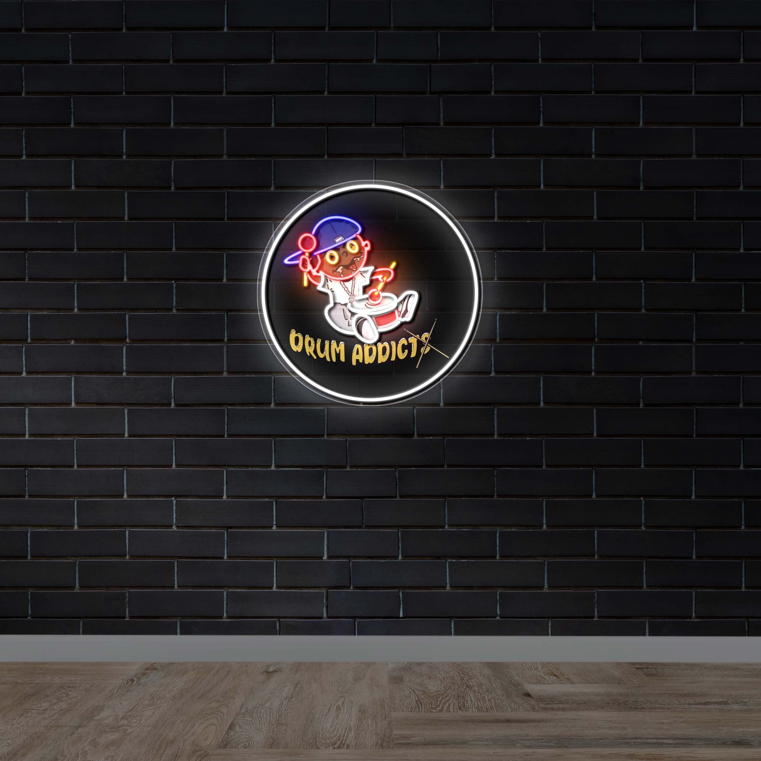 Drum Addicts | Smaller Version - Premium Neon Artwork