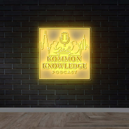 KOMMON KNOWLEDGE Podcast - Premium Neon Artwork