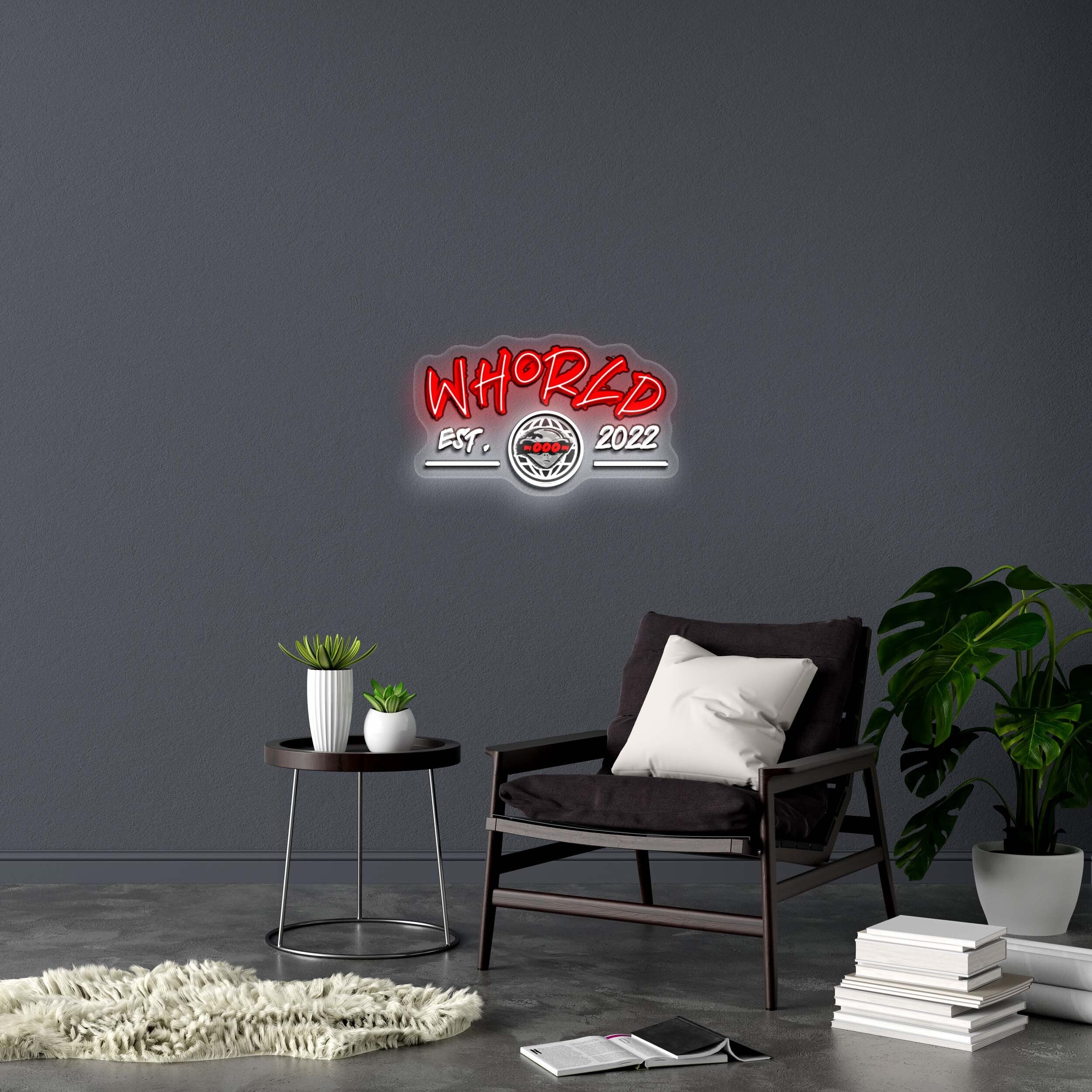 WHORLD EST. 2022 - Premium Neon Artwork