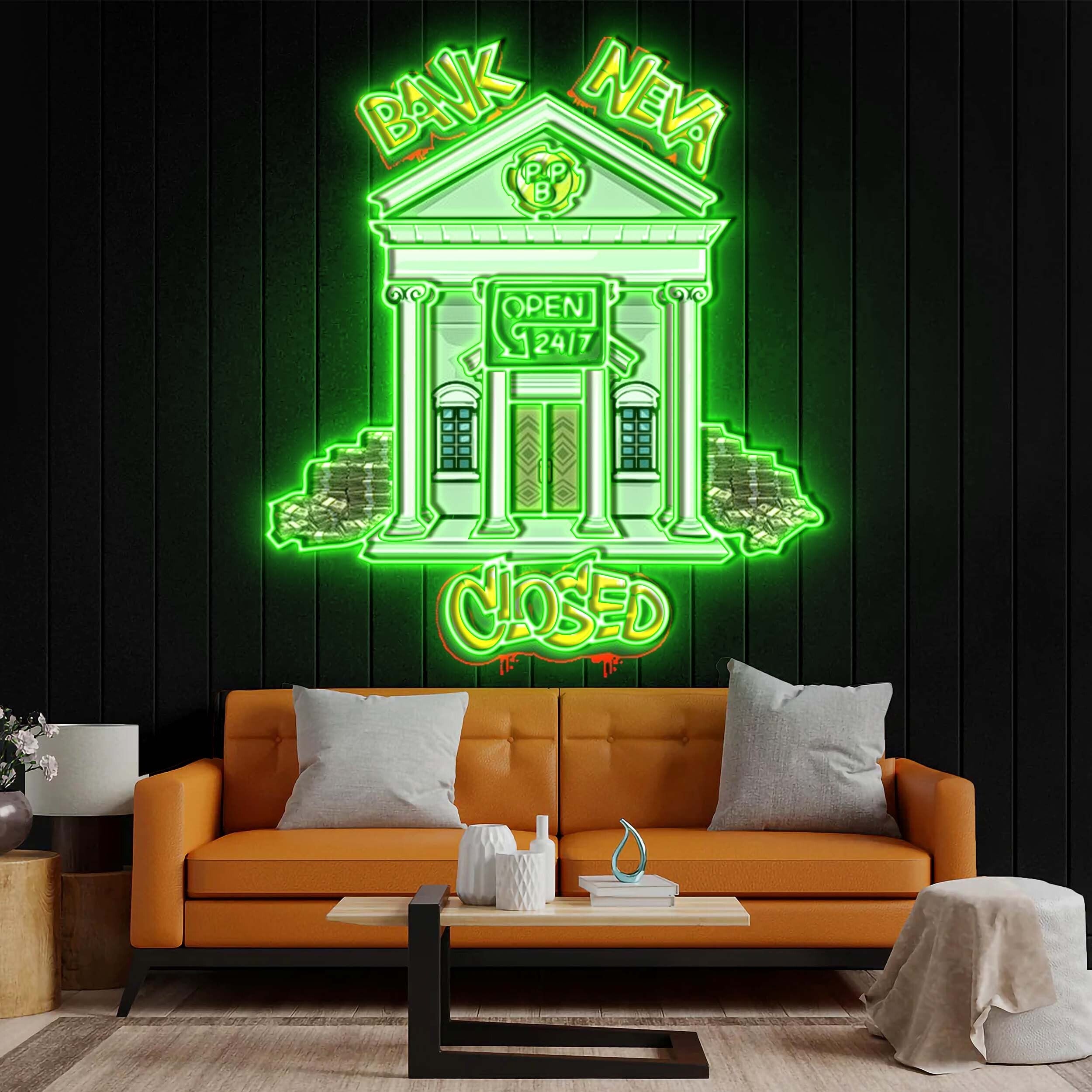 Bank Neva - Premium Neon Artwork