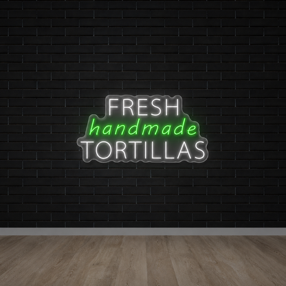 Fresh Handmade Tortillas - Premium Neon Artwork