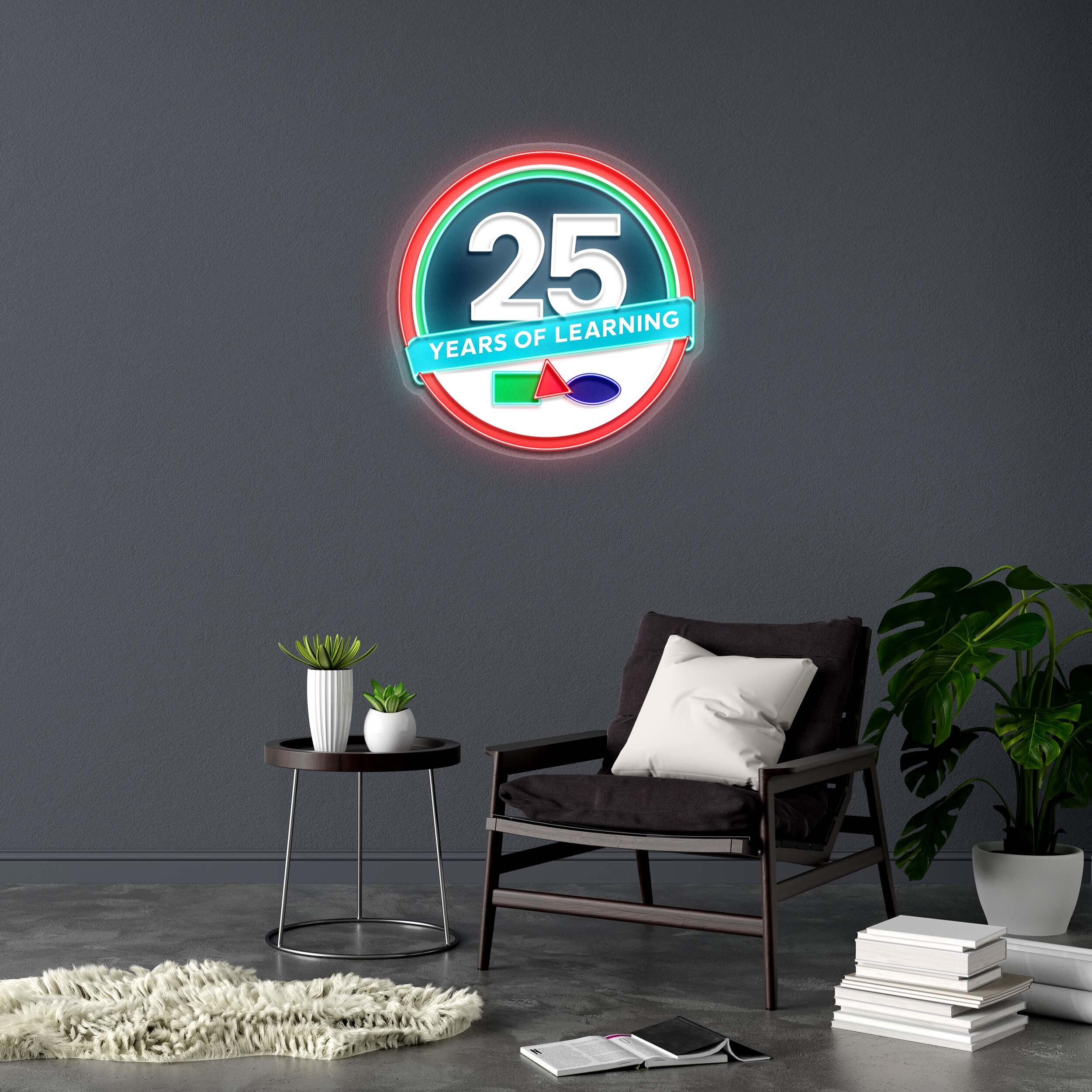 25 YEARS OF LEARNING - Premium Neon Artwork