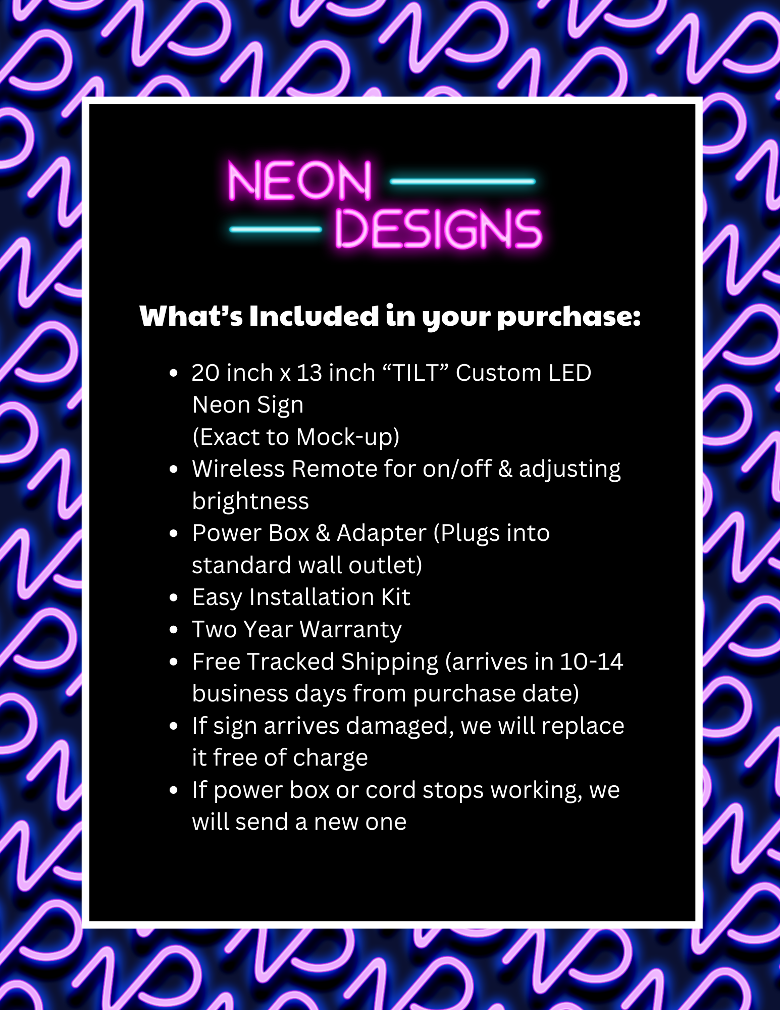 TILT - Premium Neon Artwork