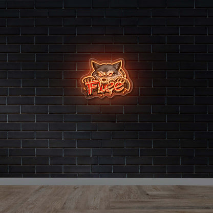 FLEE - Premium Neon Artwork